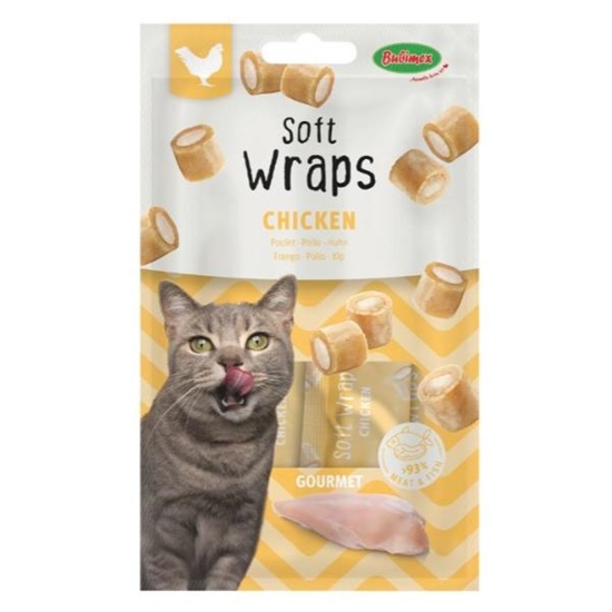 Picture of Bubimex Soft Wraps Cat Treats x3 Chicken Flavor 30g